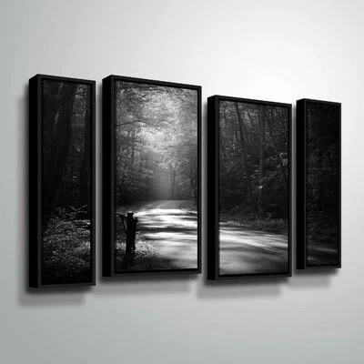&Tremont Road Smoky Mtns& Graphic Art Print Multi-Piece Image on Canvas ArtWall Size: 36x22 H x 48x22 W x 2x22 D, Format: Framed