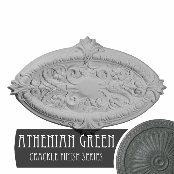 26 3/8x22W x 17 1/4x22H x 1 3/4x22P Marcella Ceiling Medallion (Fits Canopies Up to 3x22) - Hand-Painted Antique Copper