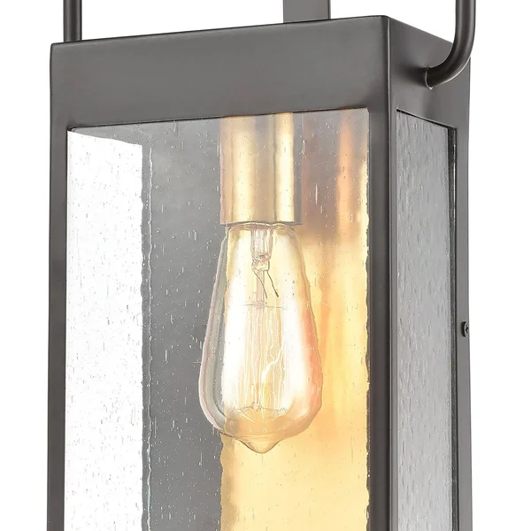 Elk Lighting 46681/1 Knowlton 1-Light Sconce in Matte Black with Seedy