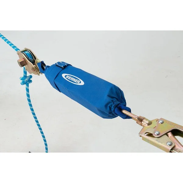 Werner L120030 30ft 2-Man Rope Horizontal Lifeline System, D-Bolt ANCHOR, Rope Tensioner