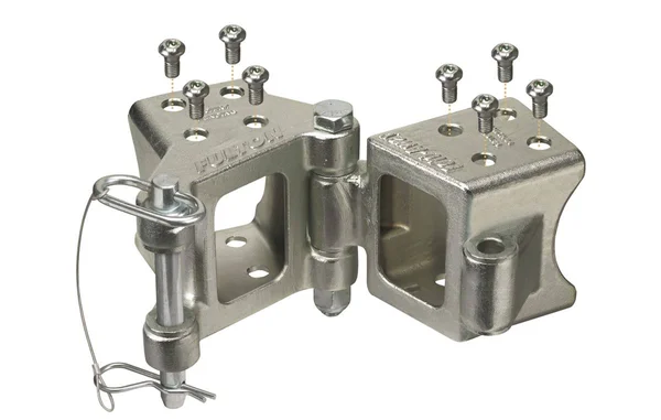 Fulton Fold-Away 3x22 x 3x22 5, 000 lbs. Trailer Bolt-On Hinge Kit Zinc Finish- HDPB330301