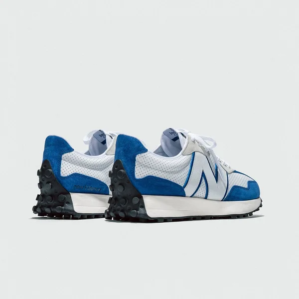 New Balance Men's 327 - White/Blue (Size 10)