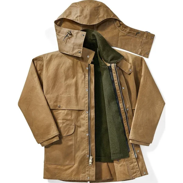 Filson Tin Cloth Alaska Fit Packer Coat - Dark Tan, Xs