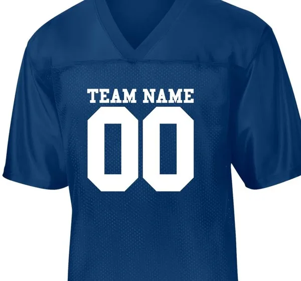 Custom Team Printed Sport - Tek Men's Football Jerseys - Replica Fan Jersey - Size: Xs, True Royal