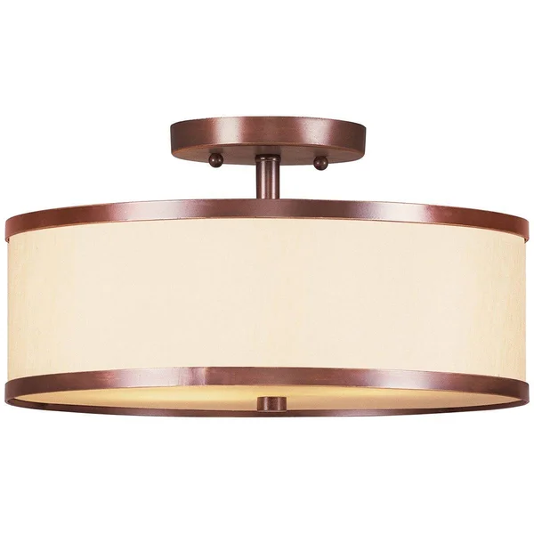 Livex Lighting 6366-91 Park Ridge - 2 Light Semi-Flush Mount Brushed Nickel