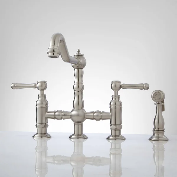 Signature Hardware Delilah Two-Handle Kitchen Faucet - Chrome