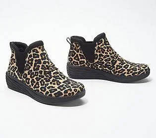 Ryka Water Repellent Wedge Ankle Boots - Niah Animal, Size 11 Wide, Leopard