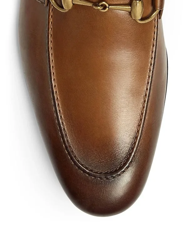 Gucci Jordaan Leather Loafer - Brown, Men's, 7D