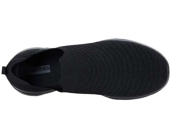 Skechers Women's GOwalk 5 Coastal View Walking Sneaker - Black/Black