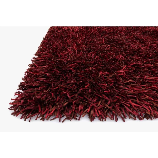 Alexander Home Rocco Hand-Tufted Mid-Century Modern Plush 3x22 Shag Rug - Pewter 7&6x22 x 9&6x22