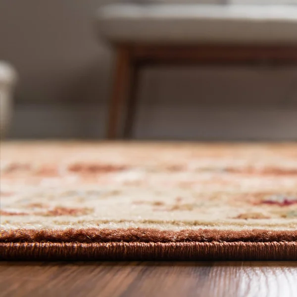 Unique Loom Hickory Voyage Rug (Brick Red - 6& x 6& Round)