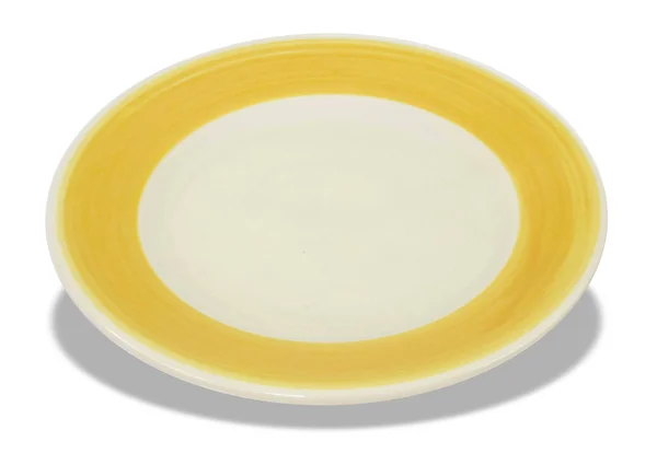 Crestware PICR42Y PLATE - 6-3/4 in., White/Yellow, Pk 36