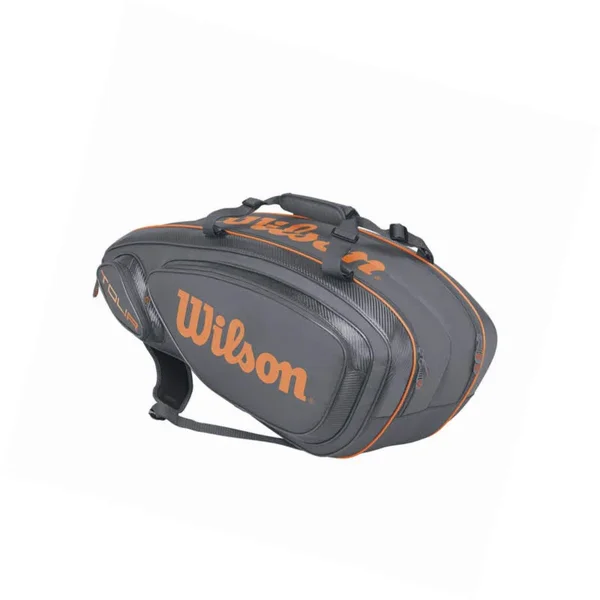 Wilson Tour V 9 Pack Grey/Orange Tennis Bag