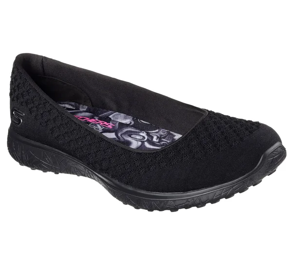 Skechers Sport Women's Microburst One Up Fashion Sneaker - Black
