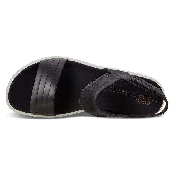 Ecco Women's Flowt Strap Sandal - Black/Black