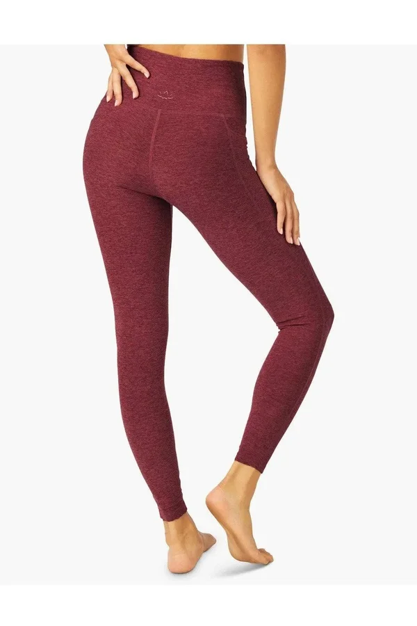 Beyond Yoga Spacedye Out of Pocket High Waisted Midi Legging Black/Charcoal - S