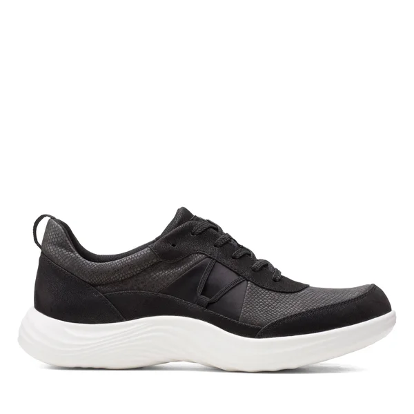 Clarks Lulu Walk Women's Shoe (Black - Size 8 - Fabric)