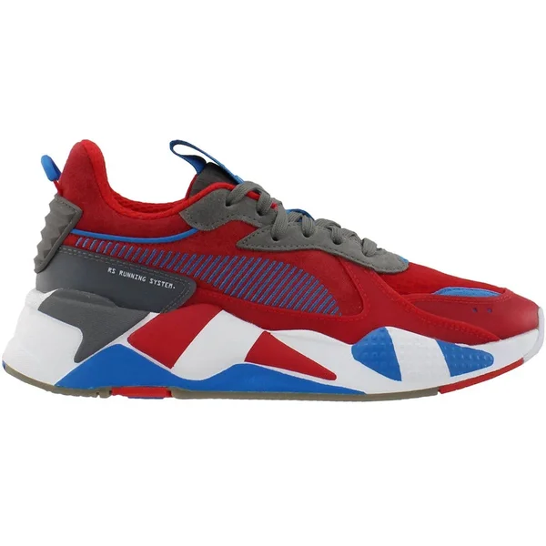 Puma Boys RS-X Shoes High Risk Red/Steel/Blue Size 06.0