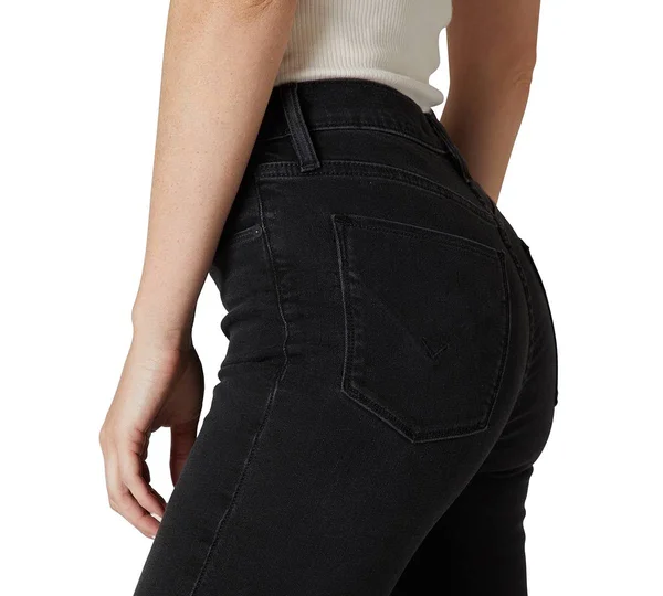 Hudson Jeans Barbara High-Rise Super Skinny Ankle Jean - Black - 25