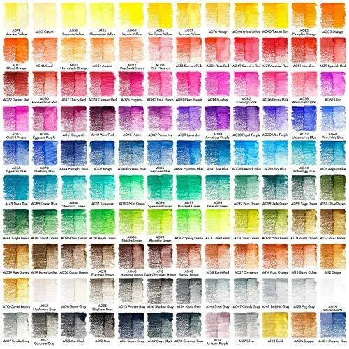 Arteza Professional Watercolor Pencils for Adults Kids, Set of 120, Water-Soluble Colored Pencils for Coloring, Blending