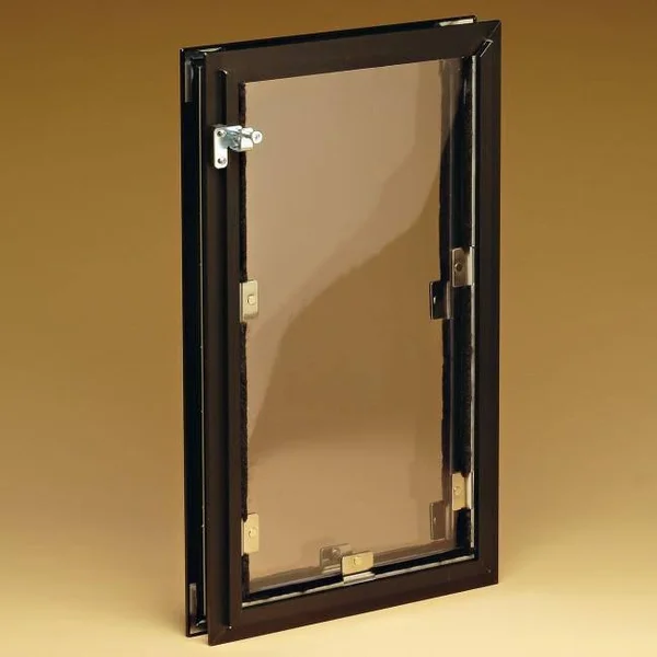 Hale Pet Door for Doors - Large Dark Bronze Double Flap