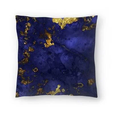 Luxury Malachite Gem Agate and Marble Texture Throw Pillow East Urban Home Size: 14x22 x 14x22