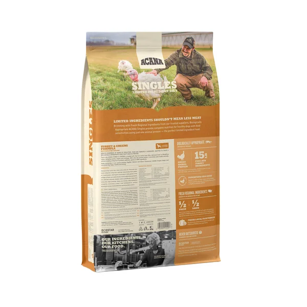 ACANA Singles Turkey & Greens Dry Dog Food 25 lbs