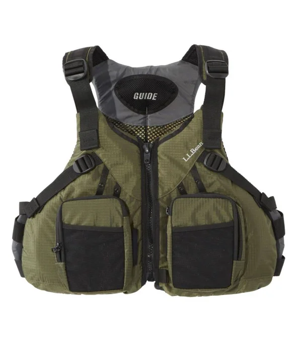 Adults& L.L.Bean Guide Fishing PFD - Life Jackets & Vests Green Medium - L.L.Bean