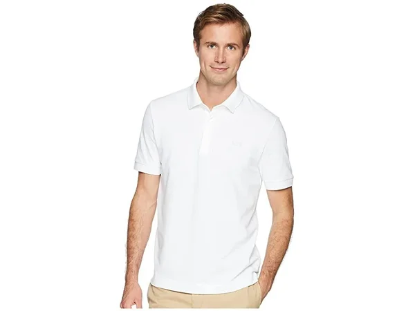 Lacoste Men's Regular Fit Stretch Cotton Paris Polo Shirt - White
