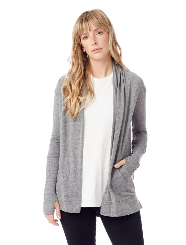 Alternative - Rib Sleeve Eco-Jersey Wrap - 12529 - Eco Grey - XL