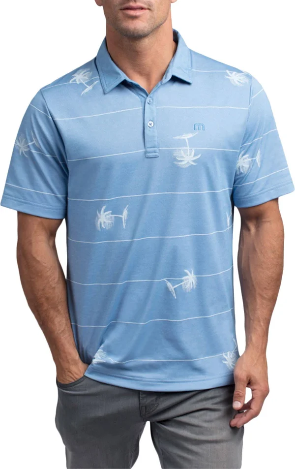 TravisMathew Baumen Around Polo Heather Blue - S