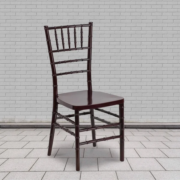 Flash Furniture 2 Pk. Hercules Series Mahogany Resin Stacking Chiavari Chair