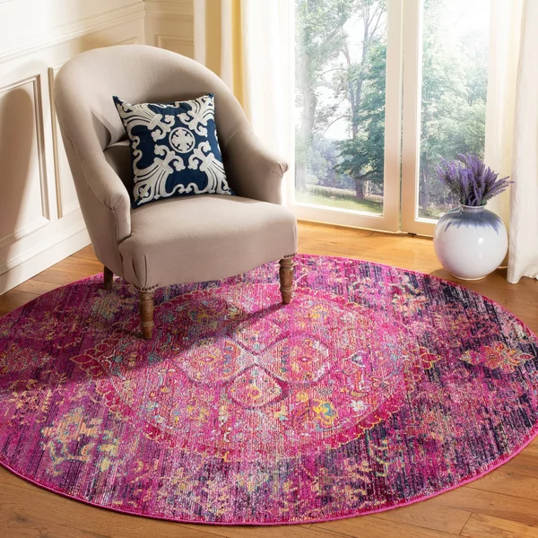 Safavieh Crystal CRS512S 2&2x22 x 9&0x22 Runner Fuchsia - Purple Area Rug