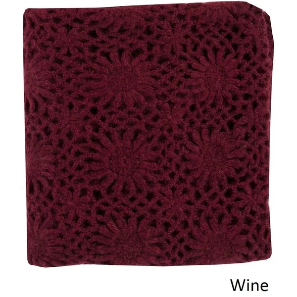 Overstock Mossley Knit Acrylic Throw (50x22 x 60x22) - Red