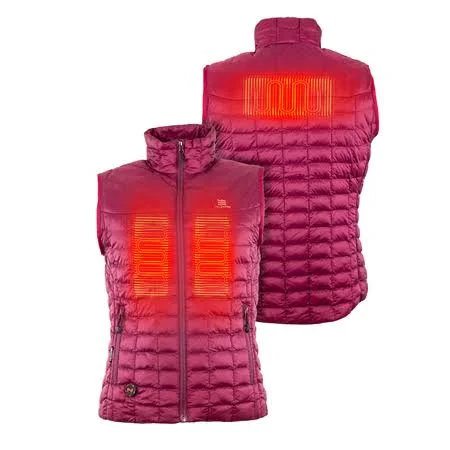 Mobile Warming MWWV04310520 Women's Burgundy Heated Vest, XL, 7.4V