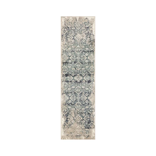 Kas Heritage 9372 Ivory/Blue Anna Area Rug 7&7x22 x10&10x22