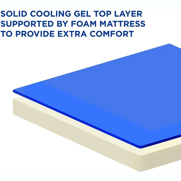 ARF Pets Dog Self Cooling Bed Pet Bed Solid Gel Based Self Cooling Mat for Pets, Includes A Foam Based Bolster Bed for Extra Com