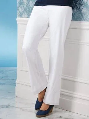 Alfred Dunner Women's Denim and Twill Jeans, White 14