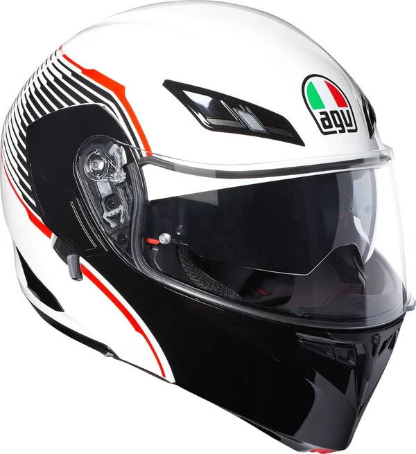 AGV Compact St Vermont Helmet - black-white-red, Size Xs