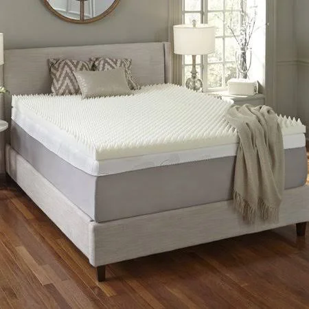Simmons Curv 4x22 Textured Memory Foam Mattress Topper - Size: King