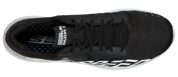 Skechers Men's GOrun Razor 3 Hyper Athletic Shoes Black/White 10.5