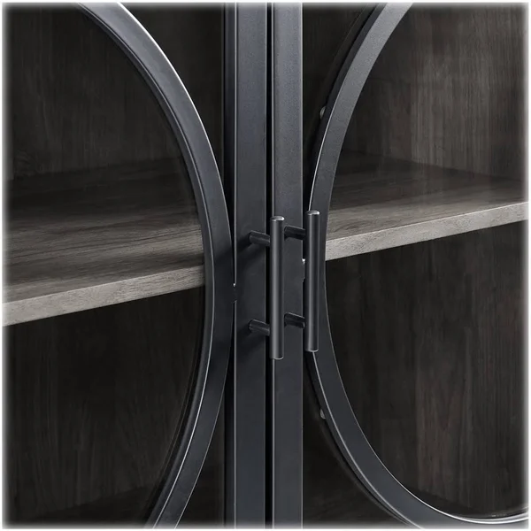 Walker Edison - Industrial Accent Cabinet - Slate Gray