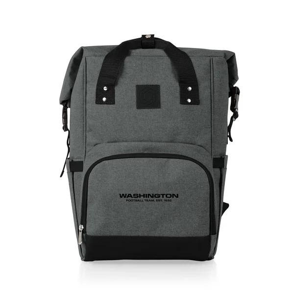 Washington Football Team - on The Go Roll-Top Cooler Backpack - (Heathered Gray) by Picnic Time Family of Brands