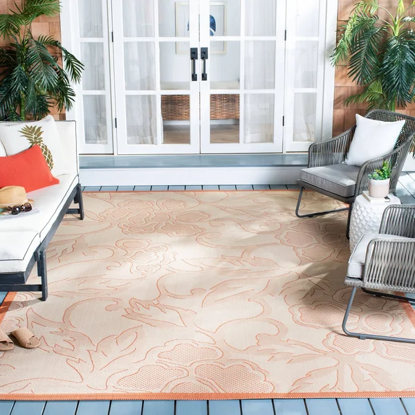 Safavieh Courtyard CY2726-3901 5&3x22 x 7&7x22 Sand - Black Area Rug