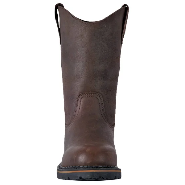McRae Men's Wellington Work Boots - Dark Brown