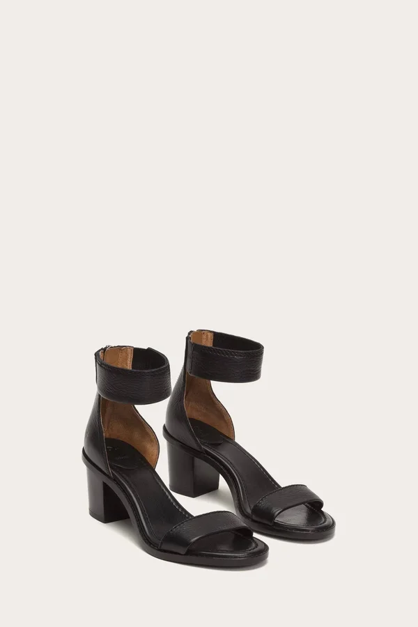 Frye Brielle Back Zip Sandal - Women's Black - 6.5
