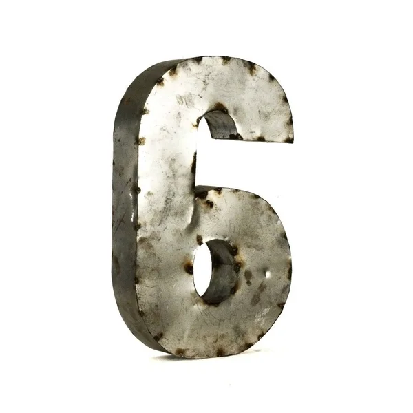 Metal Number 6 Small by Zentique