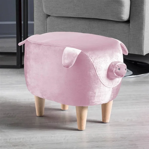Christopher Knight Home Burton Velvet Pig Ottoman - Pink
