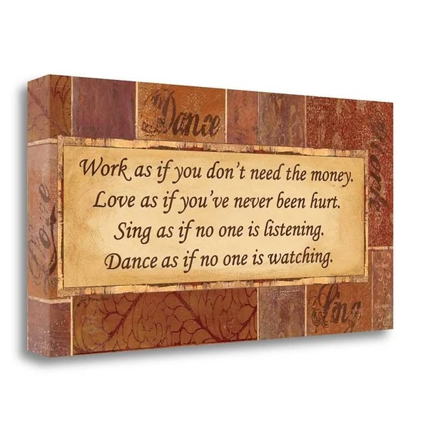 Tangletown Fine Art Work As If by Jo Moulton Textual Art on Wrapped Canvas