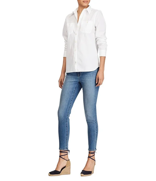 Ralph Lauren Women's Cotton Broadcloth Shirt - Size M in White